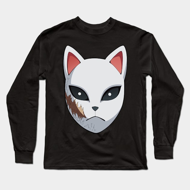 Sabito's Kitsune Mask Long Sleeve T-Shirt by Nicole Nichols